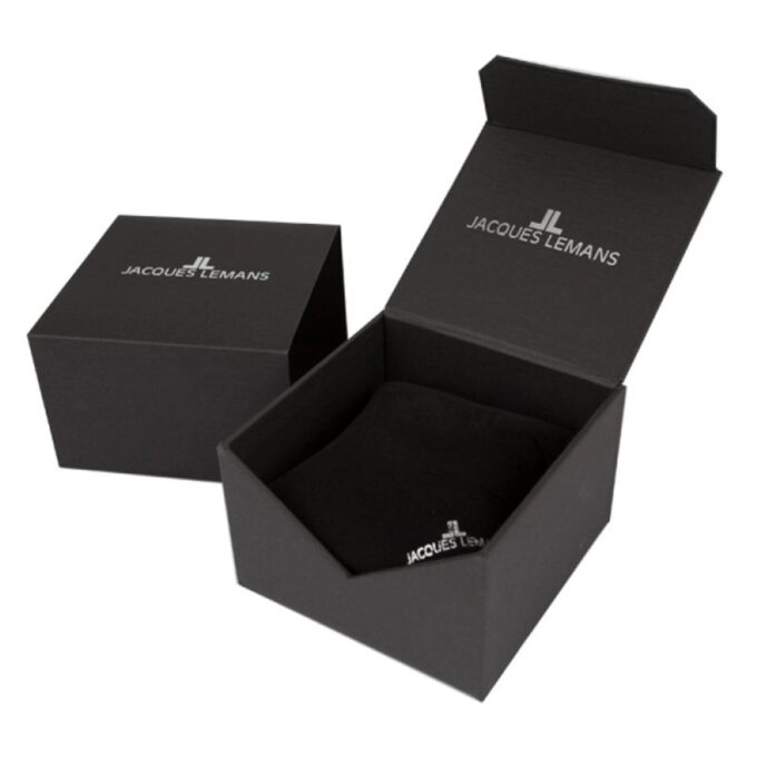 Montre Chronographe Homme Jacques Lemans 1-2161.1B - Quartz, Bracelet Cuir, Cadre Acier, Verre Minéral, Etanche 50m, Garantie 2 ans, Style Elégant