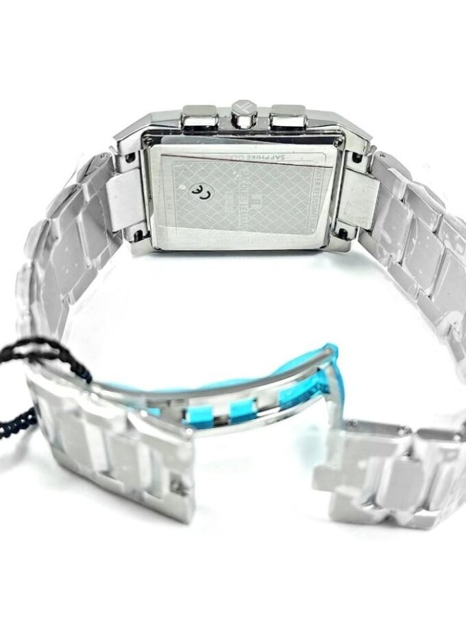 Montre Homme Jacques Lemans 1-2161K Quartz Acier Gris, Cadran Gris, Bracelet Acier, Verre Minéral Saphir, Calendrier, 50 Mètres, Rétroéclairage, 34x52mm, Autriche