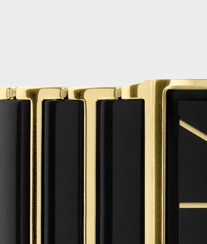 Montre Homme Jacques Lemans Chronographe Quartz, Verre Saphir, Bracelet Céramique et Acier, Boîtier Or et Acier, Cadran Noir, 50m Étanche, Ref 1-1900C