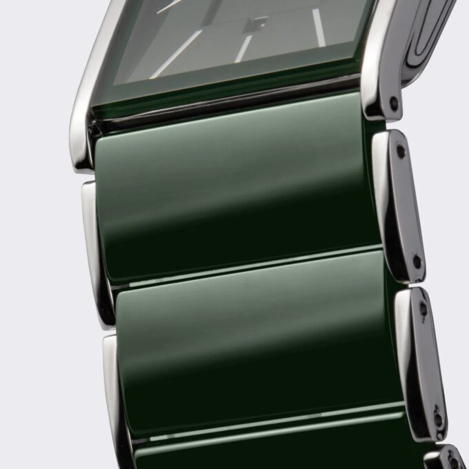 Montre Homme Jacques Lemans – Quartz, Boîtier Rectangulaire Acier Inoxydable Argent, Cadran Bleu Foncé, Bracelet Métal Bicolore, Date, Garantie 2 Ans - 1-1939G