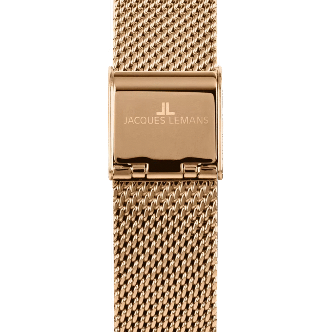 Montre Femme Jacques Lemans 1-2094F – Quartz, Boîtier Or 30 mm, Bracelet Acier Doré, Étanche 5 ATM