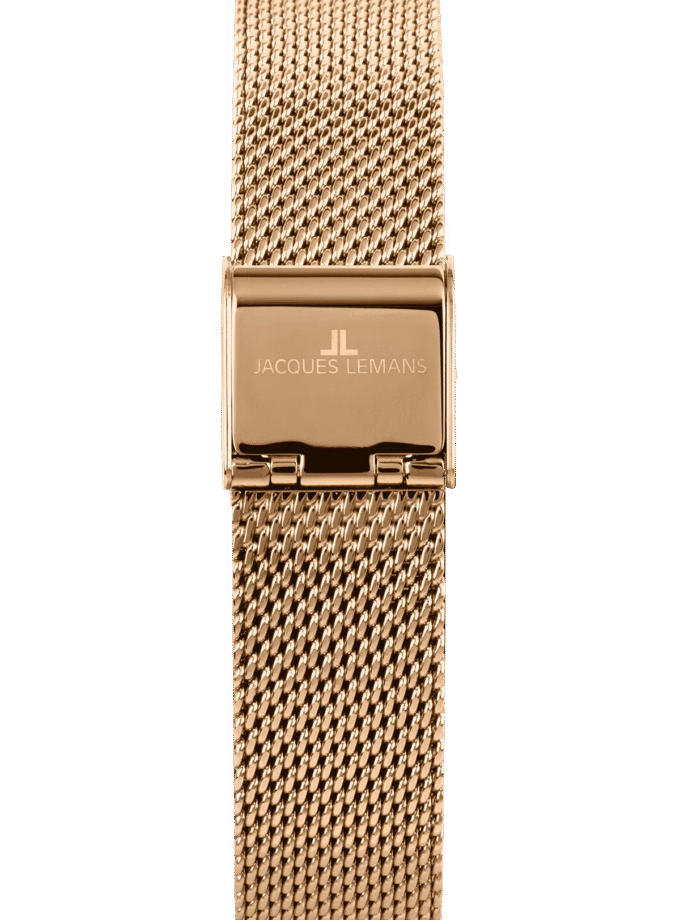 Montre Femme Jacques Lemans 1-2094F – Quartz, Boîtier Or 30 mm, Bracelet Acier Doré, Étanche 5 ATM