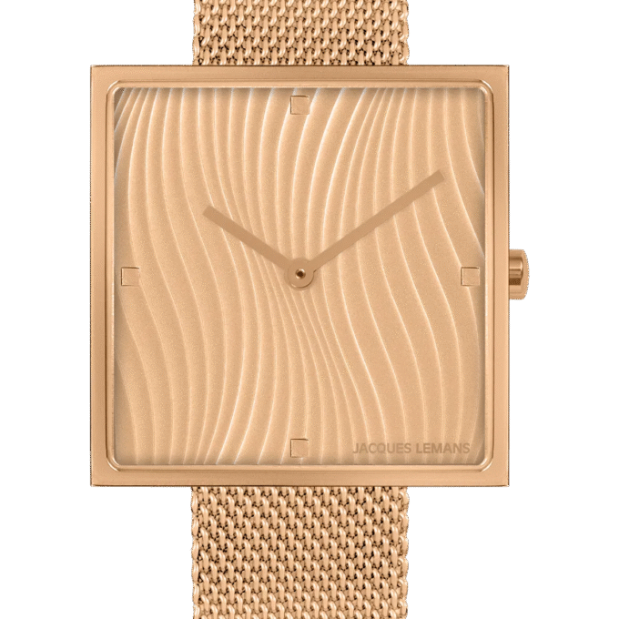 Montre Femme Jacques Lemans 1-2094F – Quartz, Boîtier Or 30 mm, Bracelet Acier Doré, Étanche 5 ATM