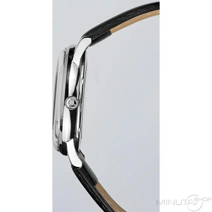 Homme Mécanique Jacques Lemans – Acier Inoxydable Argenté, Cadran Argenté, Bracelet Cuir Noir, Verre Minéral, Ø 38 mm - N-207ZA