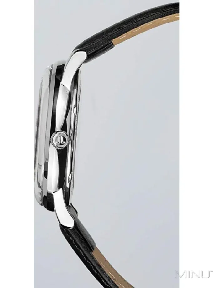 Homme Mécanique Jacques Lemans – Acier Inoxydable Argenté, Cadran Argenté, Bracelet Cuir Noir, Verre Minéral, Ø 38 mm - N-207ZA