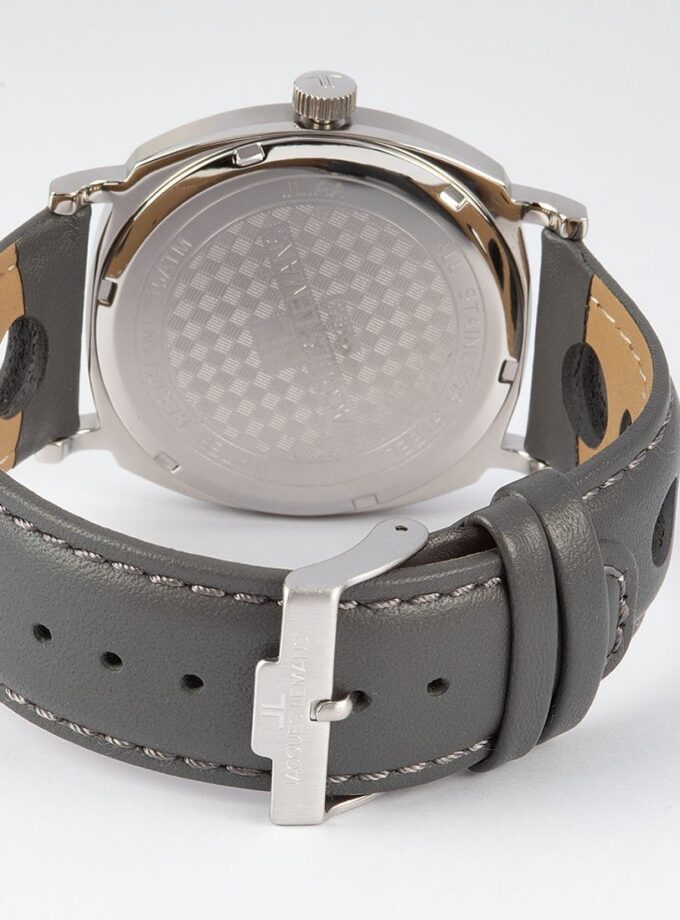 Montre Homme Jacques Lemans 1-1943I – Quartz, Cadran Gris, Bracelet Cuir, Boîtier Acier 42 mm, Étanche 10 ATM