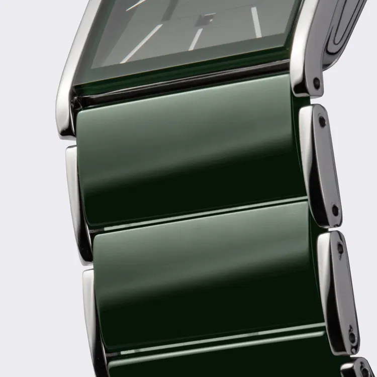 montre homme jacques lemans – quartz, boîtier rectangulaire acier inoxydable argent, cadran bleu foncé, bracelet métal bicolore, date, garantie 2 ans 1 1939g