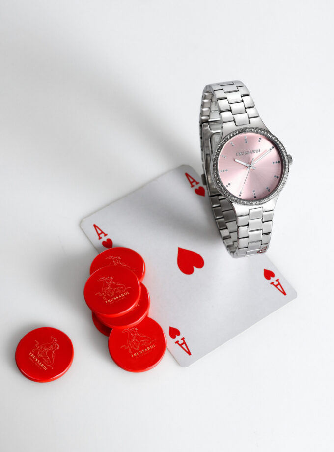 montre femme trussardi t essenza 32mm acier argent quartz etanche 5atm boucle déployante résistant aux éclaboussures r2453172505