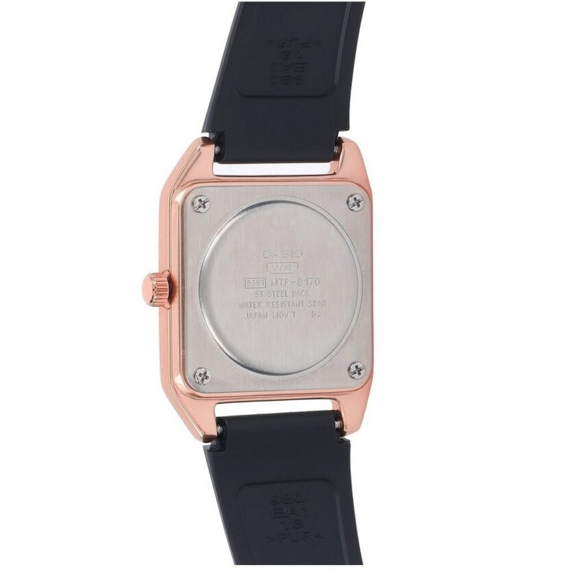 montre homme casio aluminium, résine, verre minéral résistance à l’eau 50m, précision ±20s/mois marron mtp b170 5evdf