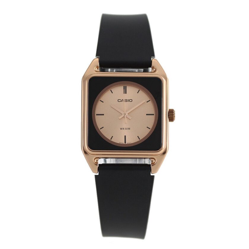 montre homme casio aluminium, résine, verre minéral résistance à l’eau 50m, précision ±20s/mois marron mtp b170 5evdf