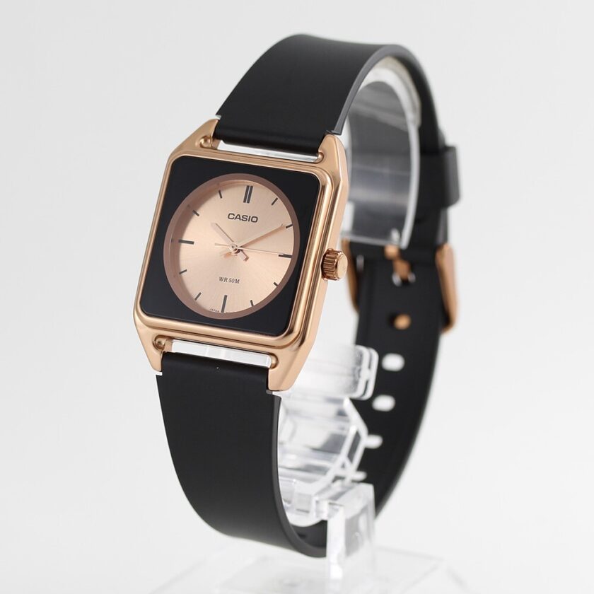 montre homme casio aluminium, résine, verre minéral résistance à l’eau 50m, précision ±20s/mois marron mtp b170 5evdf