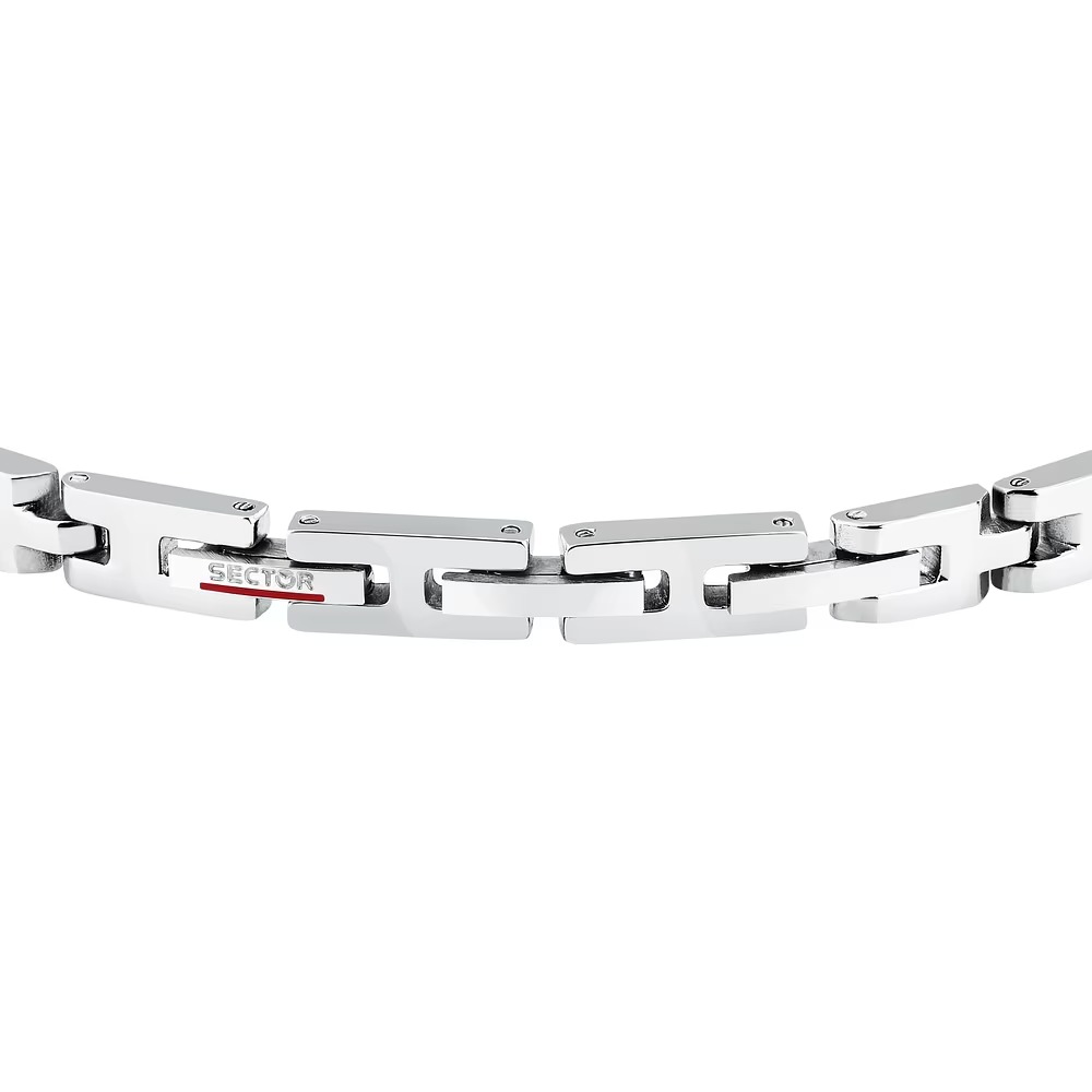bracelet homme sector basic szs117 – inoxydable, argent, 19.5 cm, 20.2 g, certificat authenticité, emballage original