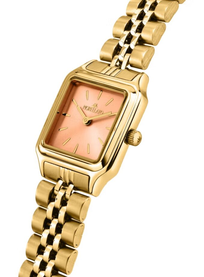 montre femme morellato dafne acier inoxydable doré, boîtier 31x24mm, verre minéral, bracelet acier, quartz, étanche 3 atm, boucle déployante, garantie 2 ans, réf. r0153175507