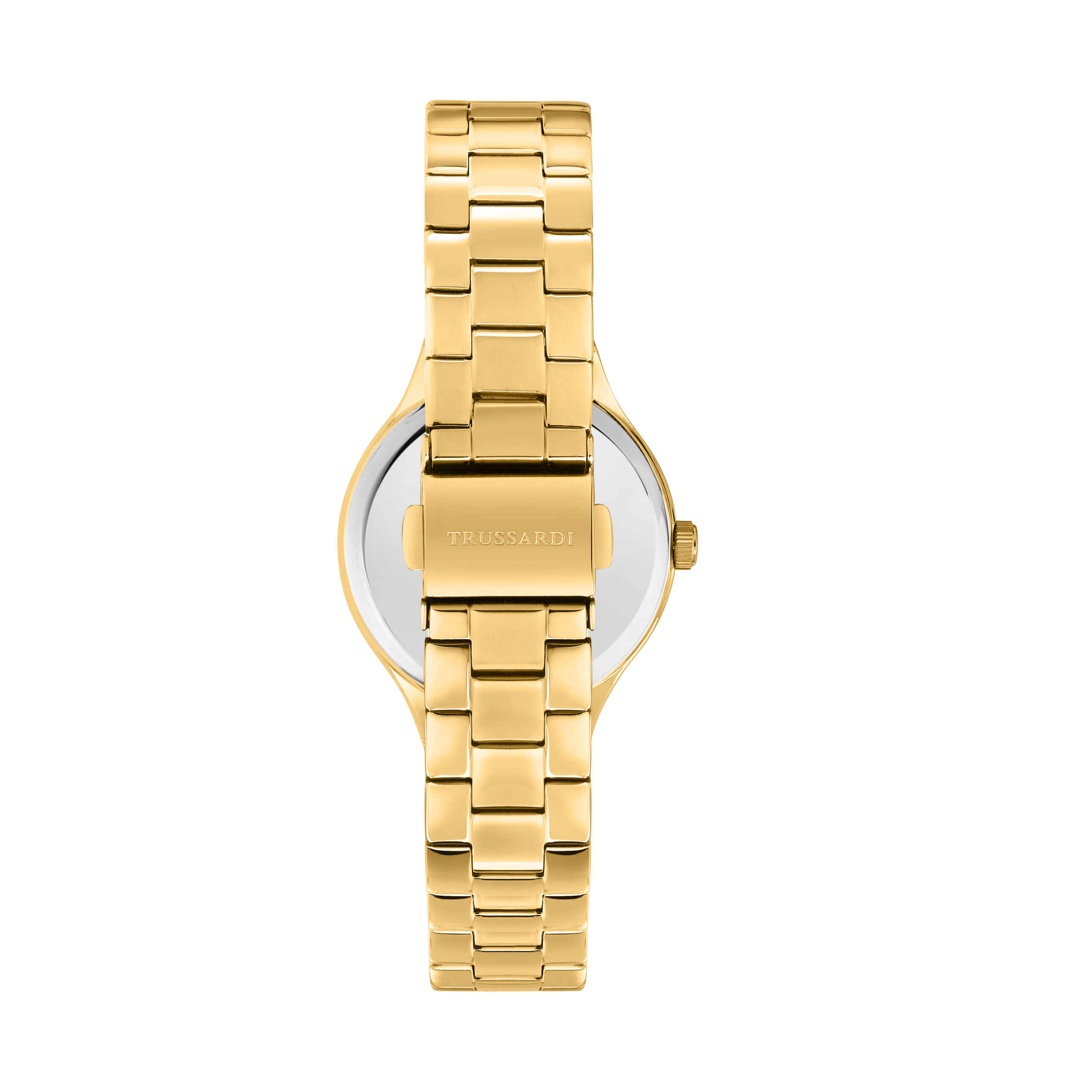 montre femme trussardi t essenza quartz acier bracelet acier fermoir caché cadran beige 32mm verre minéral Étanche 5atm réf. r2453172501