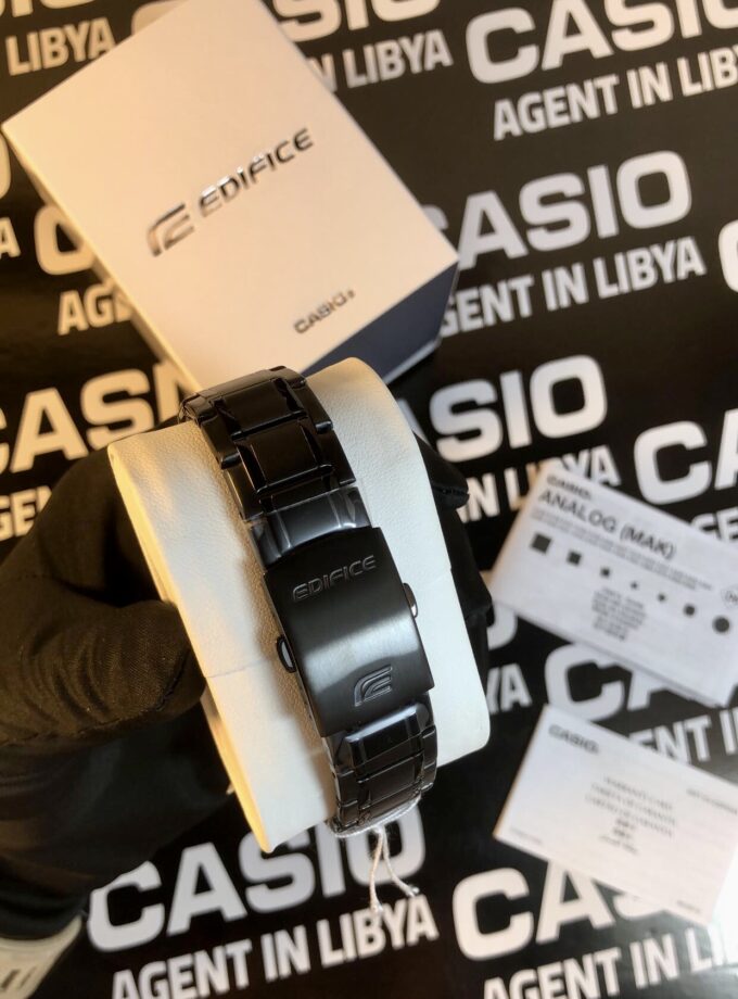 Montre Homme Casio EFV-150DC-1AVUDF – Acier inoxydable, bracelet et boîtier plaqué ion noir, verre minéral, étanche 100m, affichage analogique, date, précision ±20s/mois, 46,5×42,6×9mm, 113g