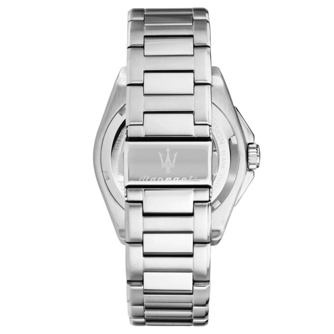 Montre Automatique Homme Maserati R8823152002 – Acier inoxydable Bleu Gris, Cadran Motif Carré, Etanche 10 ATM, Mouvement Miyota 8205, Bracelet Acier – Garantie 2 ans