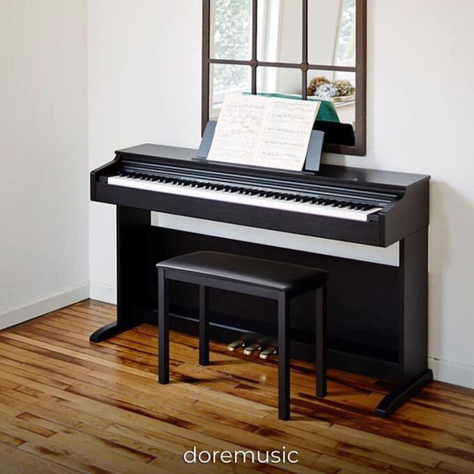 Clavier Numérique Piano 88 touches AP-270BNC2 - Casio - Marteau 3 capteurs, 22 sons, polyphonie 192, 3 pédales, finition ébène/ivoire - Brun - Référence AP-270BNC2