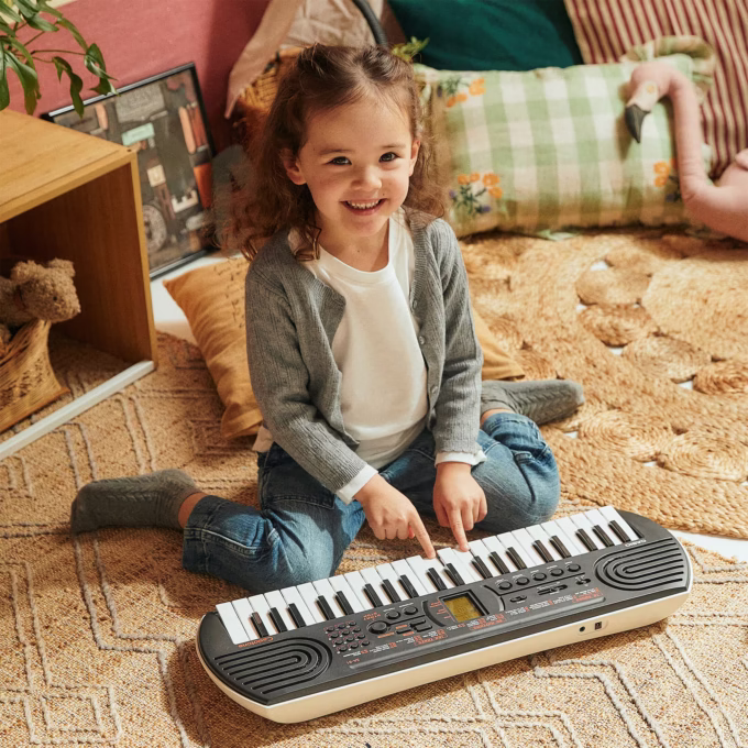 Piano Clavier arrangeur portable enfants 44 touches SA-81H2 – 100 sons, 50 rythmes, 10 chansons intégrées – Multicolore