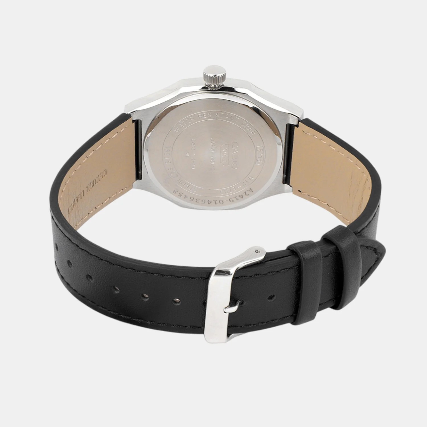 montre homme casio mtp e735l 8avdf – cadran gris foncé, bracelet cuir, style élégant, affichage analogique – cuir – gris foncé – mtp e735l 8avdf