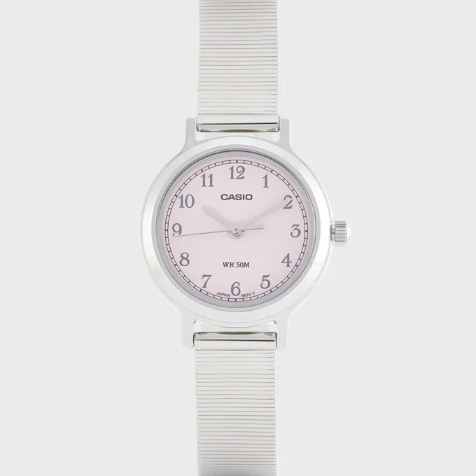 Montre Femme Casio LTP-B170D-4BVDF – Acier Inoxydable, Bracelet Maille, Verre Minéral, Etanche 50m, Précision ±20s/mois, Autonomie 3 ans – Argenté