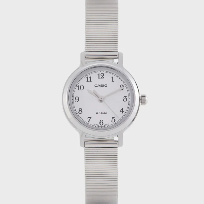 Montre Femme Casio LTP-B170D-7BVDF - Quartz, Boîtier Acier Inoxydable 35 mm, Verre Minéral, Etanche 5 ATM - Argent