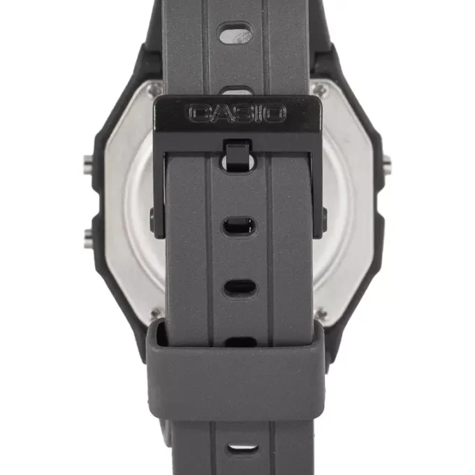 Montre - Casio - Homme/Femme - Chronomètre, Alarme, LED, Résine biosourcée, Étanche - Noir - F-91WB-8ADF