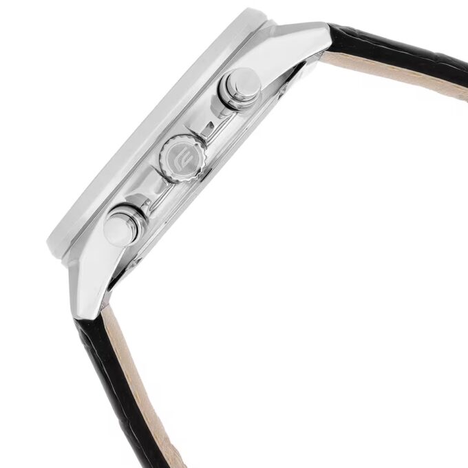 Montre Homme Casio EFV-610EL-5AUDF – Chronographe, Acier inoxydable, Bracelet cuir, Étanche 100m, Date, Verre minéral, 48,6 mm, Marron