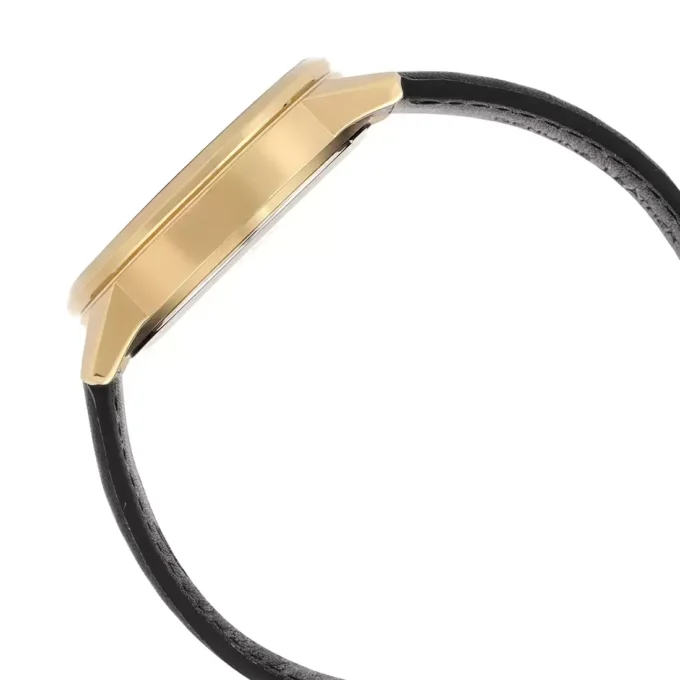 Montre homme EFR-575CL-3ADF Casio – Chronomètre, étanche 100m, boîtier acier inoxydable plaqué or, bracelet cuir, verre minéral sphérique – Vert – Référence EFR-575CL-3ADF