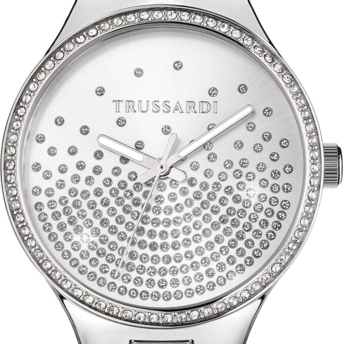 Montre Classique Femme Quartz TRUSSARDI R2453172504 – Acier Argent, Bracelet et Boîtier Acier, Verre Minéral, Résistante 5 ATM, Garantie 24 mois