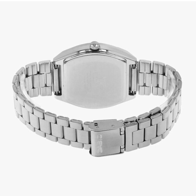Montre Classique Homme Casio MTP-B140D-7AVDF – Acier Inoxydable, Bracelet Métal, Étanche, Design Élégant – Argenté - Cadran Blanc