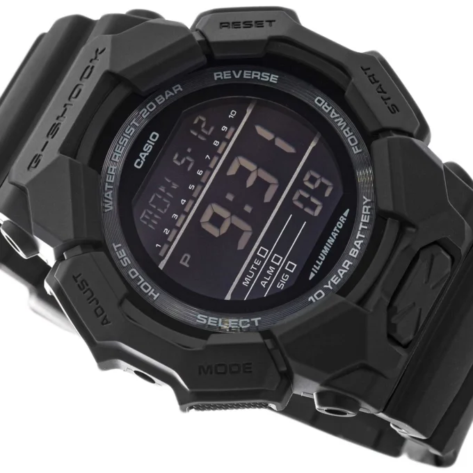 Montre G-SHOCK Homme Super Illuminator, Heure Universelle, Chronomètre, Compte à rebours, 5 Alarmes, Calendrier, Format 12/24h - GD-010-1A1DR