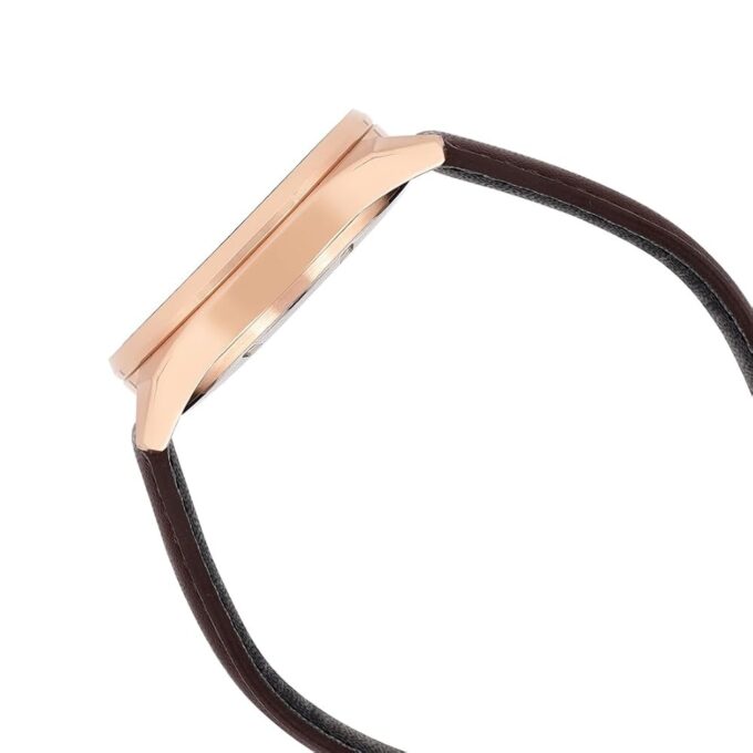 Montre Classique Homme EFV-650CL-5AVUDF - Casio - Chronomètre, Étanchéité 100m, Bracelet cuir véritable, Boîtier acier inoxydable - Plaqué or rose - Ref. EFV-650CL-5AVUDF