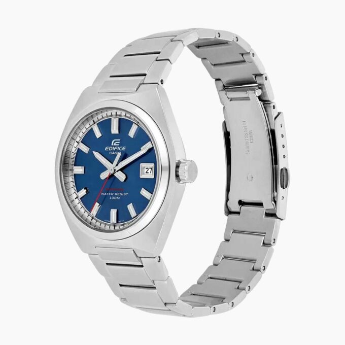 Montre Casio Edifice EFB-109D-2AVDF Homme – Chronographe, Dateur, Verre Saphir, Boîtier Acier Argent, Bracelet Acier Déployante, 38 mm, 100 m Étanche, Chic, Quartz,