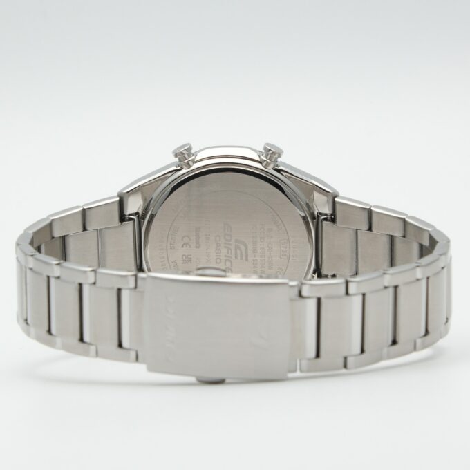 Montre Homme Casio Edifice - Analogique, Numérique - Bracelet en Acier Inoxydable - Cadran Noir, Quartz, 100 m - ECB-S10DB-1ADF