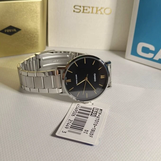 Montre Homme Casio - MTP-VT01D-1BUDF - Bracelet en acier inoxydable - Résistant à l'eau