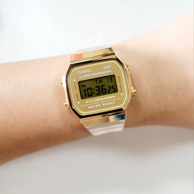 Montre Casio Unisexe - A168XESG-9ADF - Bracelet en Résine - Affichage Numérique - Résistant à l'eau