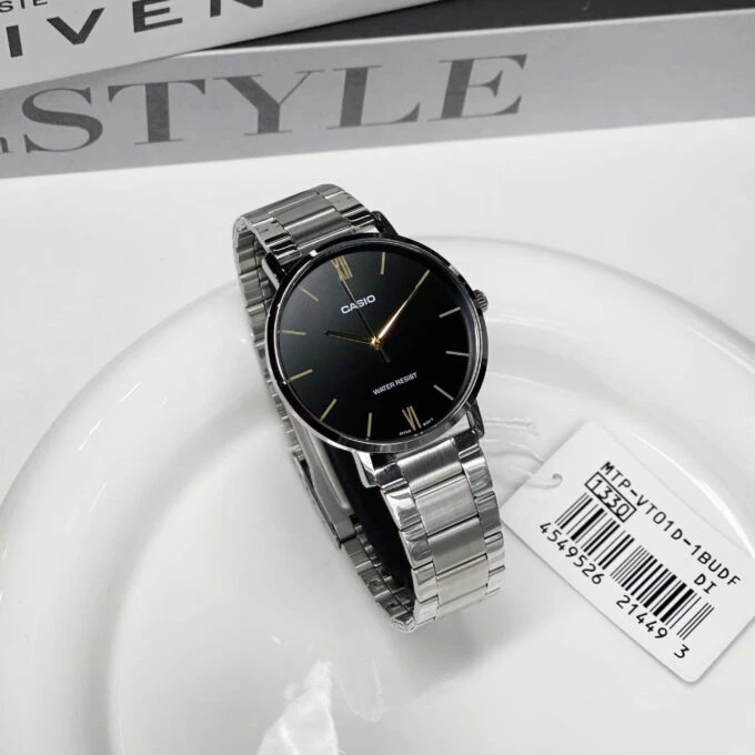 Montre Homme Casio - MTP-VT01D-1BUDF - Bracelet en acier inoxydable - Résistant à l'eau