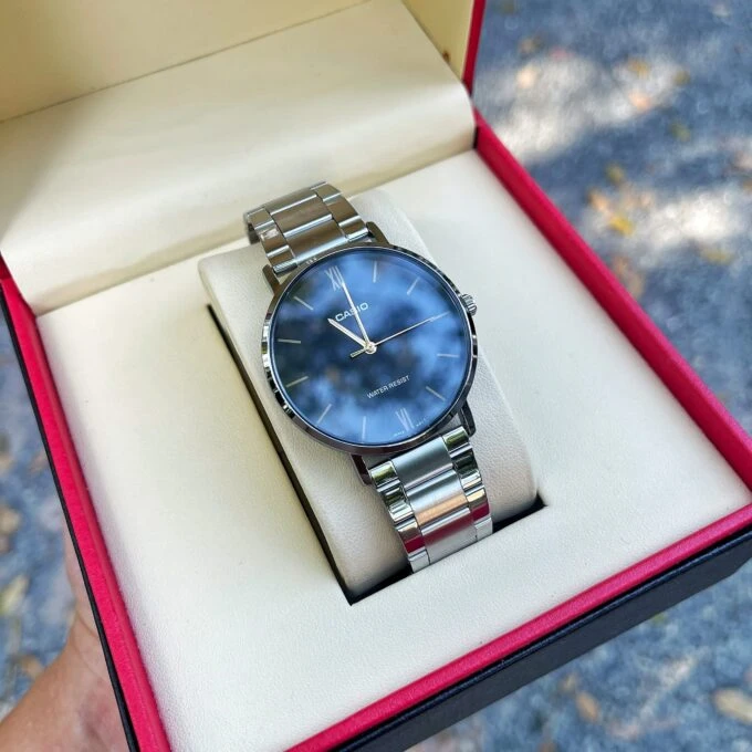 Montre Homme Casio - MTP-VT01D-1BUDF - Bracelet en acier inoxydable - Résistant à l'eau