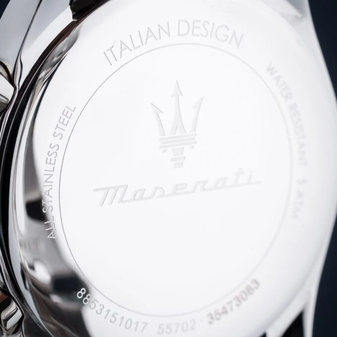 Montre Homme Maserati Attrazione – R8853151017 – Boîtier Acier Inoxydable 43 mm – Cadran Vert Sunray – Mouvement Analogique – Bracelet Acier Inoxydable – Pierre Zircon Noire – Résistante à l’Eau 5 ATM – Boucle Déployante à Sécurité – Garantie Maserati.