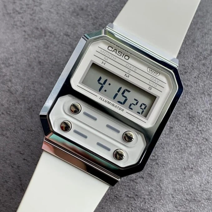 Montre Homme Casio Vintage - A100WEF-8ADF - Bracelet en Résine - Résistant à l'eau