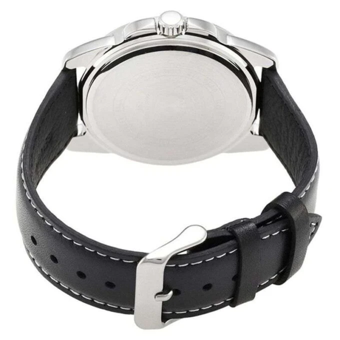 Montre CASIO Femme - Bracelet Noir En Cuir Véritable - Résistante à l'eau - 12 Mois De Garantie - LTP-1314L-8AVDF
