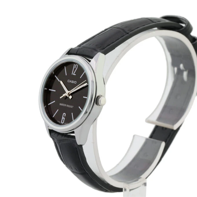 Casio Montre Femme LTP-V005L-1BUDF - Bracelet en Cuir - Noir