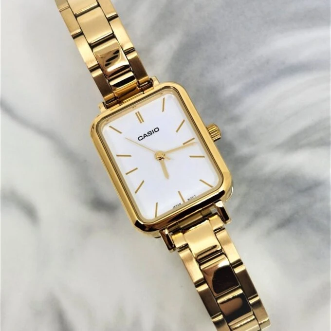 aiwatch_LTP-V009G-7EUDF - Montre Classique Femme - Casio - Bracelet Acier Inoxydable, Affichage Analogique, Étanche, Design Élégant - Doré - LTP-V009G-7EUDF