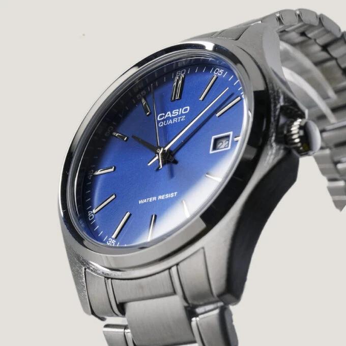 Montre CASIO Homme - Bracelet Gris En Acier Inoxydable - Résistante à l'eau - 12 Mois De Garantie - MTP-1183A-2ADF