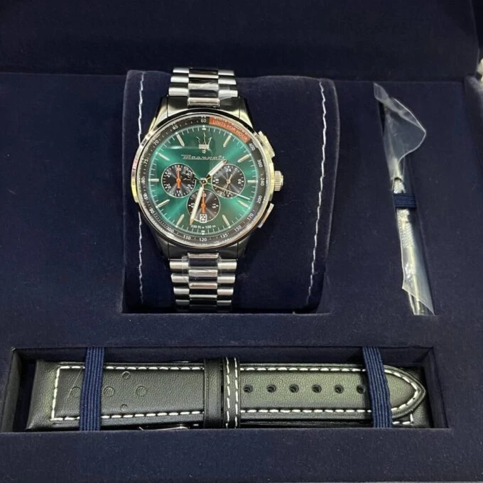 Montre Homme Maserati Sorpasso – R8873624002 – Bracelet en Cuir – Boucle Déployante à Sécurité – Poids 125 g