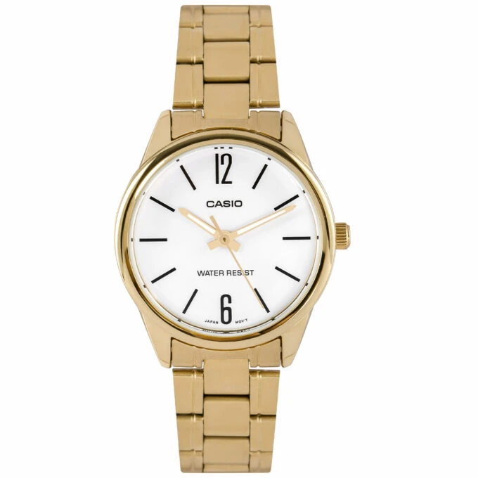 Montre Femme Casio - LTP-V005G-7BUDF - Bracelet en Acier Inoxydable Or - Affichage analogique - Résistant à l'eau