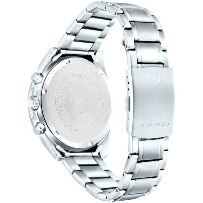 Montre Homme Casio EDIFICE – Chronographe, Acier Inoxydable, Cadran Turquoise, Etanche 100 m, Garantie, Boîte et Papiers, Style Sport - EFV-610DE-2AUDF