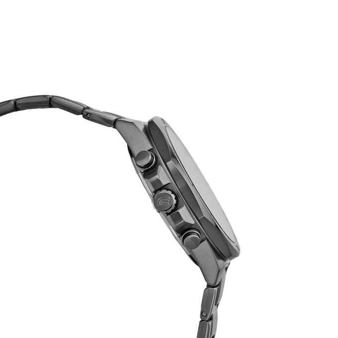 Montre homme chronographe - Casio - Acier inoxydable, étanche 100m, bracelet acier, verre minéral, boîtier noir, affichage date - EFV-640DC-1AVUDF