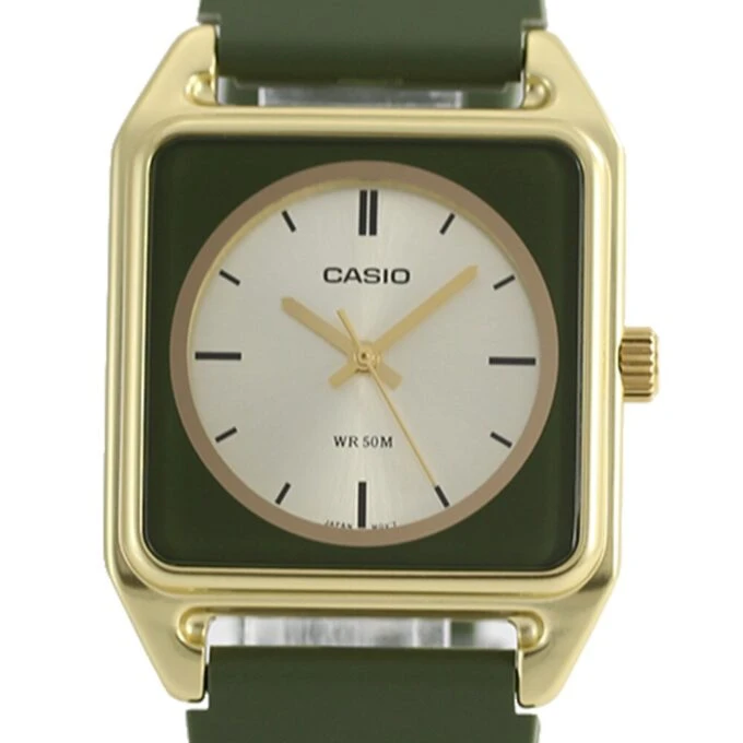 Montre homme Casio - Analogique, Résine, Aluminium, Verre minéral, Précision ±20s/mois, Étanche 50m, Autonomie 3 ans - Vert - MTP-B170-3EVDF