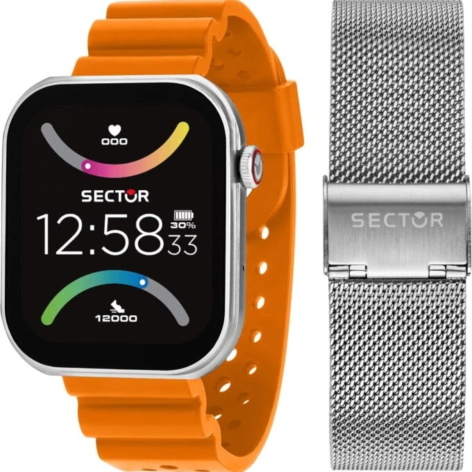 Montre Connectée Homme - Sector S03 - Quartz, Étanche 5ATM, Bracelet Métal Or, Verre Minéral - Référence R3251295003